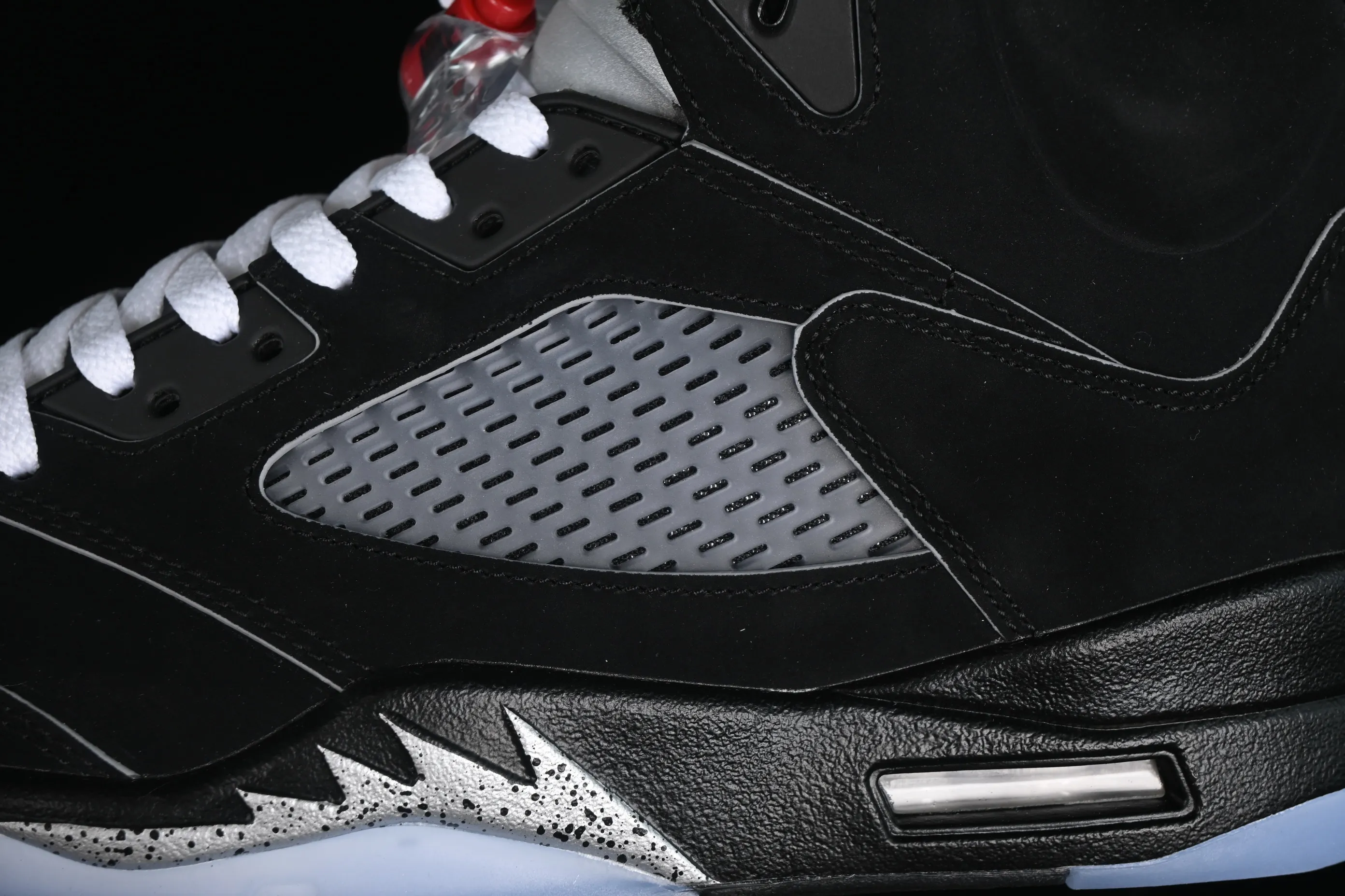 All categories Air Jordan Jordan series basketball shoes Air Jordan 5 pure original version Air Jordan 5 Black "Metallic Reimagined" AJ5 Joe 5 black silver HF3975-001